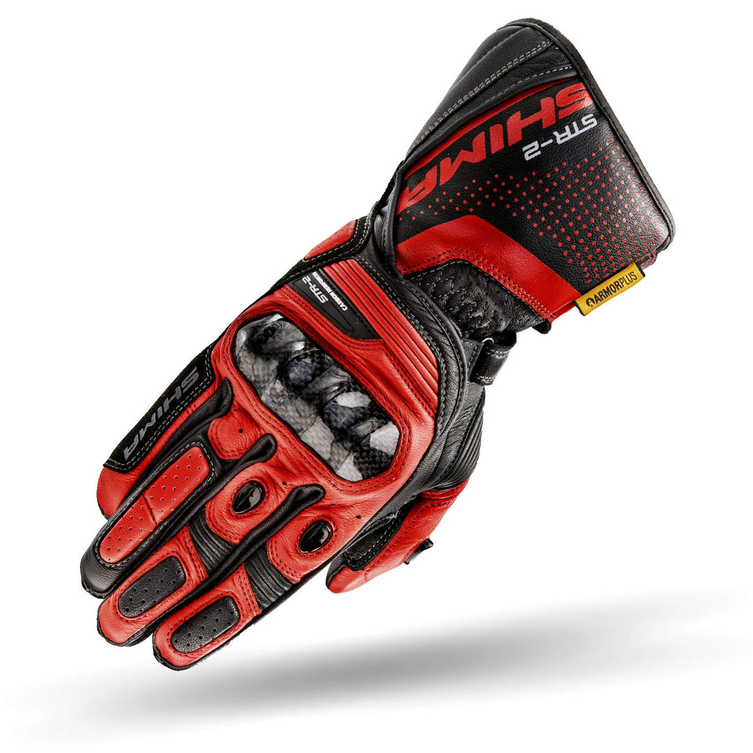 SHIMA STR-2 Motorradhandschuhe Herren - Touchscreen, Sommer, Sport Leder Handschuhe mit Carbon Knöch