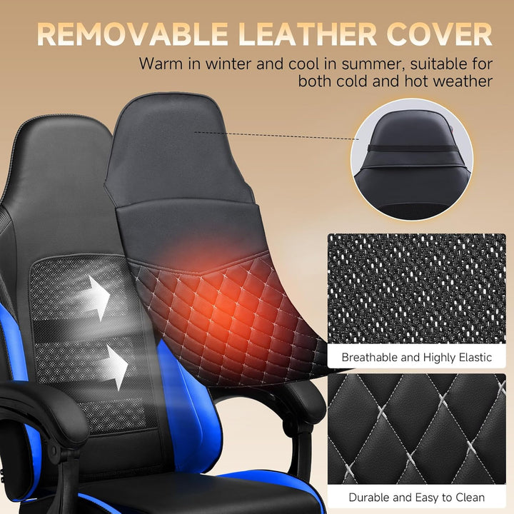 GTPLAYER Gaming Stuhl, Gaming Chair, Ergonomischer Höhenverstellbarer Bürostuhl, Zweckmässig für Win