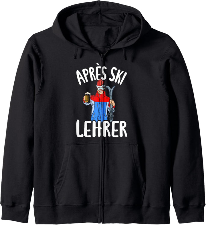 Skifahrer Skischule Skiing Skiurlaub Party Après Ski Lehrer Kapuzenjacke