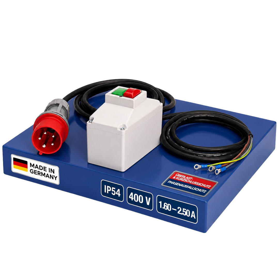 Motorschutzschalter ISKRA MS25 1,60-2,50A in Gehäuse mit Netz- und Motorkabel Netz- und Motorkabel g