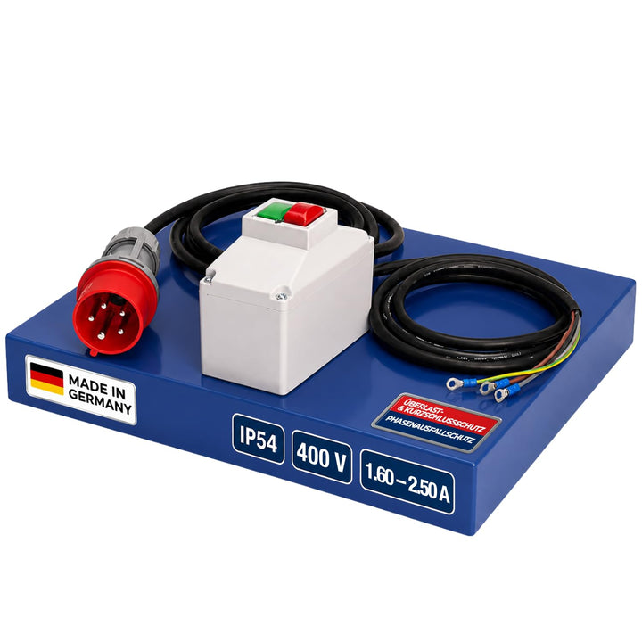 Motorschutzschalter ISKRA MS25 1,60-2,50A in Gehäuse mit Netz- und Motorkabel Netz- und Motorkabel g