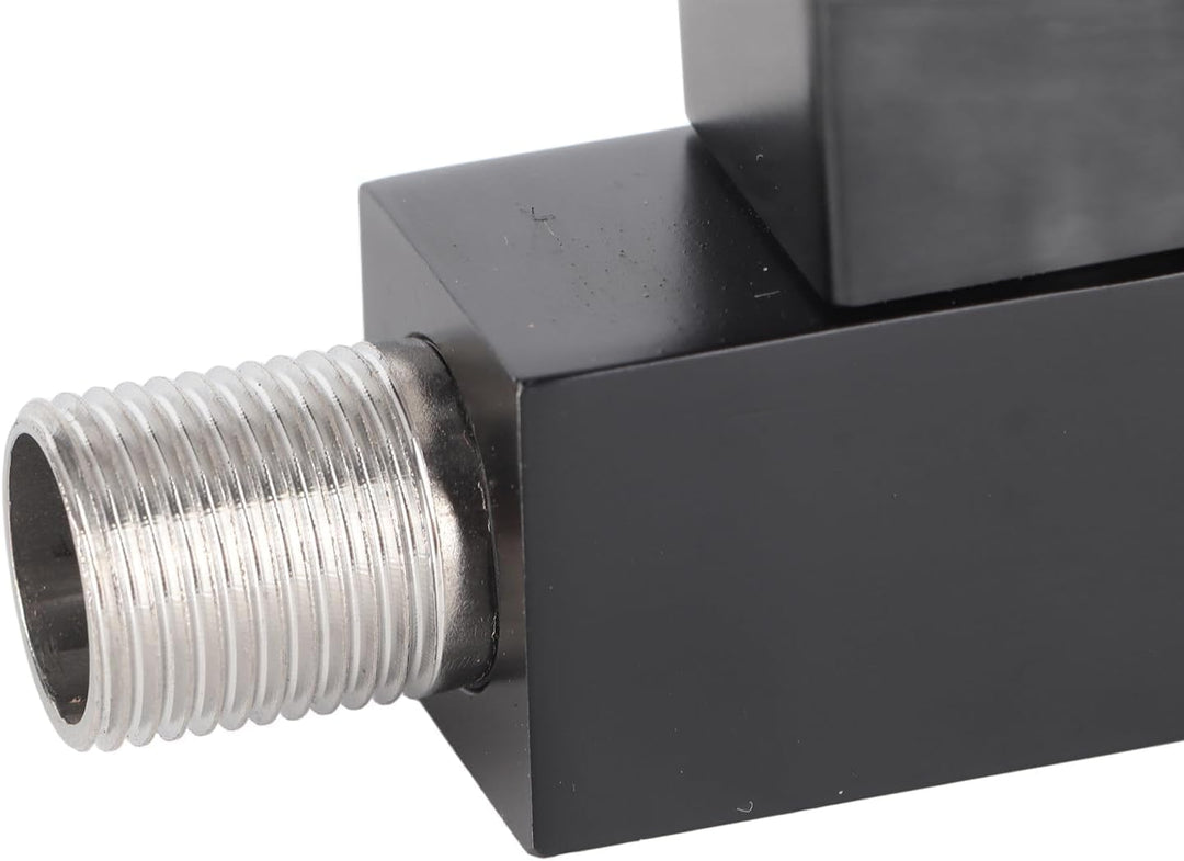 Waschtischarmatur - G1/2 Wandwaschbecken Waschbeckenarmatur Kaltwasserhahn Badzubehör Mattschwarz