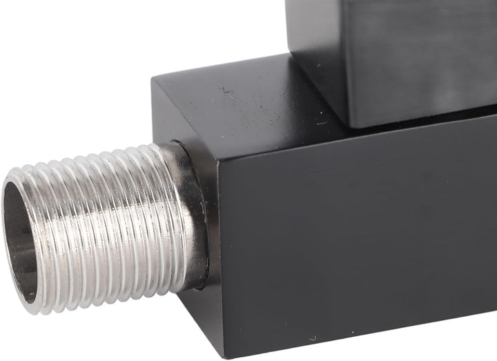 Waschtischarmatur - G1/2 Wandwaschbecken Waschbeckenarmatur Kaltwasserhahn Badzubehör Mattschwarz