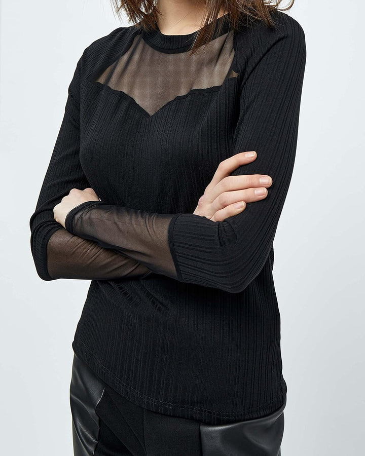 Desires Damen Josette Langarm Langärmlig L Schwarz, L Schwarz