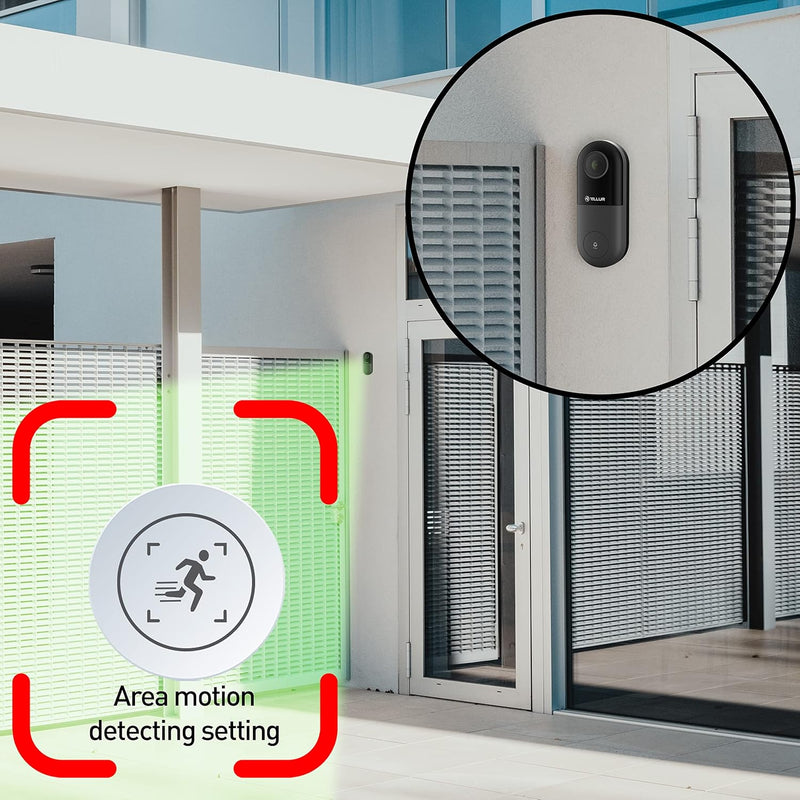 TELLUR SMART WLAN Türklingel mit Kamera, WLAN Door Bell Alexa Türklingel, PIR-Bewegungserkennung, FH