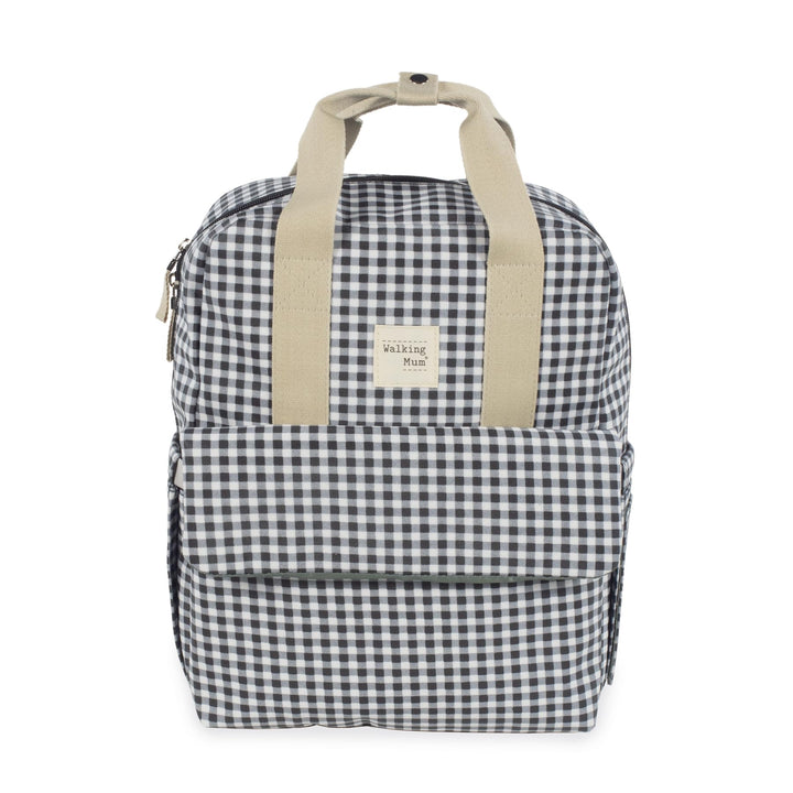 Walking Mum. I Love Vichy Wickeltasche für Kinderwagen, vielseitiges Design mit kurzen Griffen und S