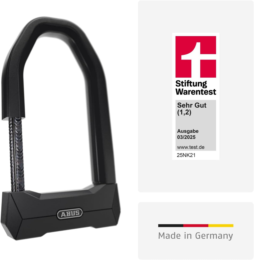 ABUS Bügelschloss Granit Super Extreme 2500/165HB230 - gegen Sägeangriffe mit Winkelschleifern spezi