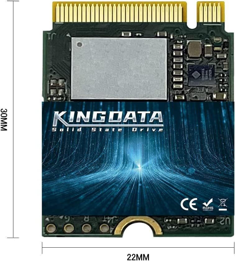 KINGDATA M.2 2230 SSD 512GB PCIe NVMe Gen 4.0X4 Internal Solid State Drive für PS5 Steam Deck, Micro