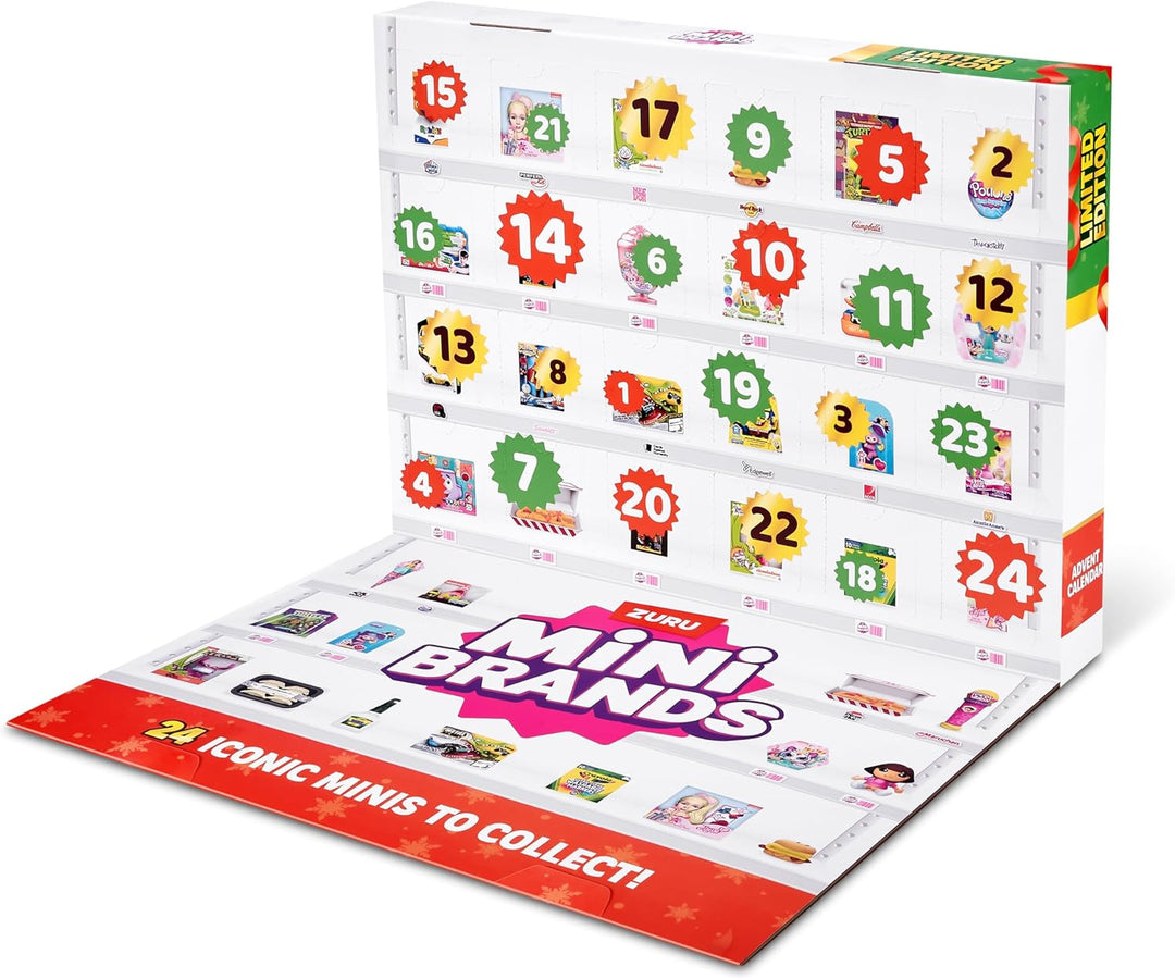 Mini Brands Adventskalender 2024 von ZURU Mini Brands Limitierte Edition Adventskalender mit 4 exklu
