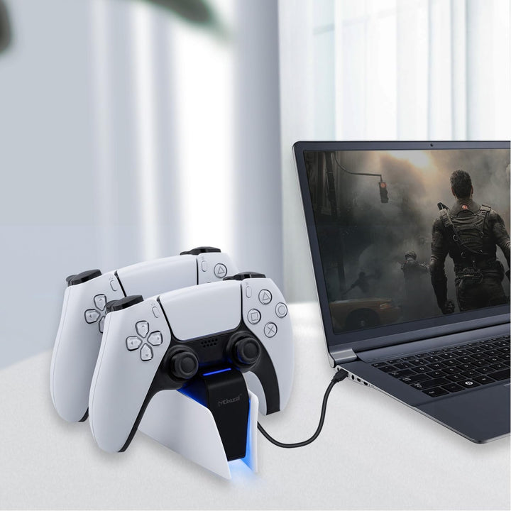 Mcbazel Ladestation PS5 Controller für PS5 Controller DualSense-Controller-Ladestation mit LED-Licht