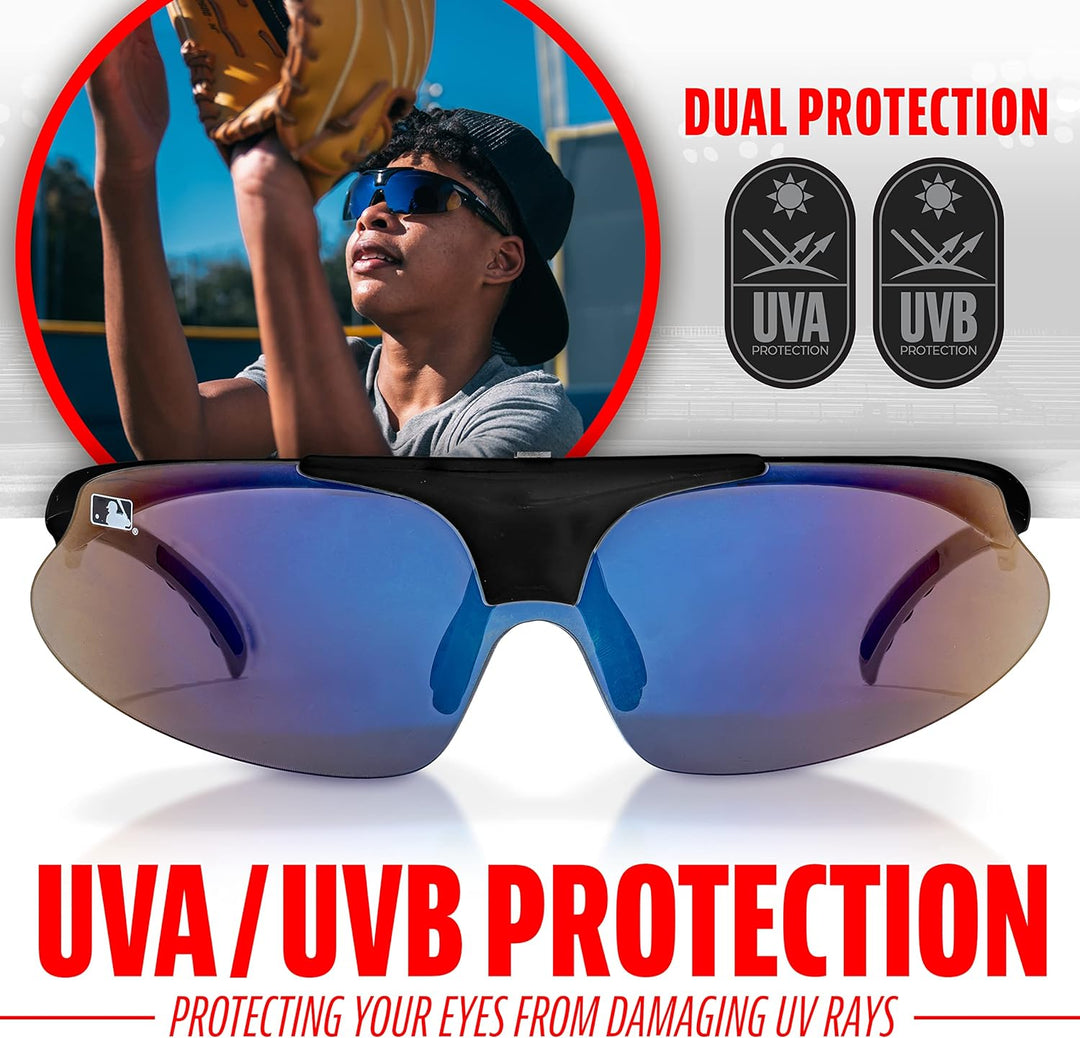 Franklin Sports MLB - Flip Up Baseball + Softball Sonnenbrille für Kinder + Erwachsene - Leichte Spo