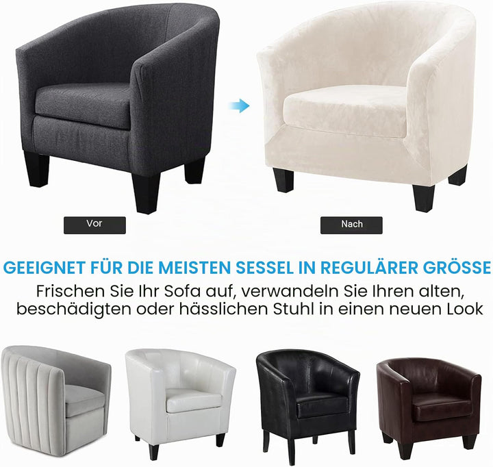 Topchances Sesselschoner Elastisch Sesselüberwurf,Universal Sofabezug für Einzelsofa Ausziehbar Elas