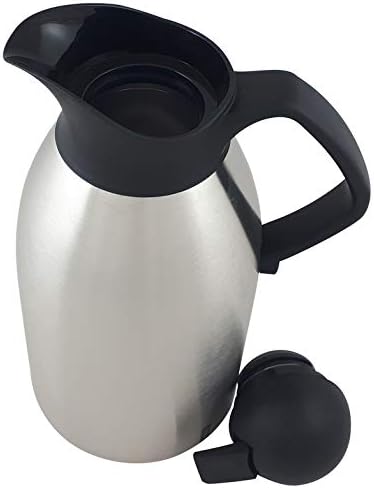 Helios Enduro Push Edelstahl-Isolierkanne, matt, 2 Liter 2,0 Liter, 2,0 Liter