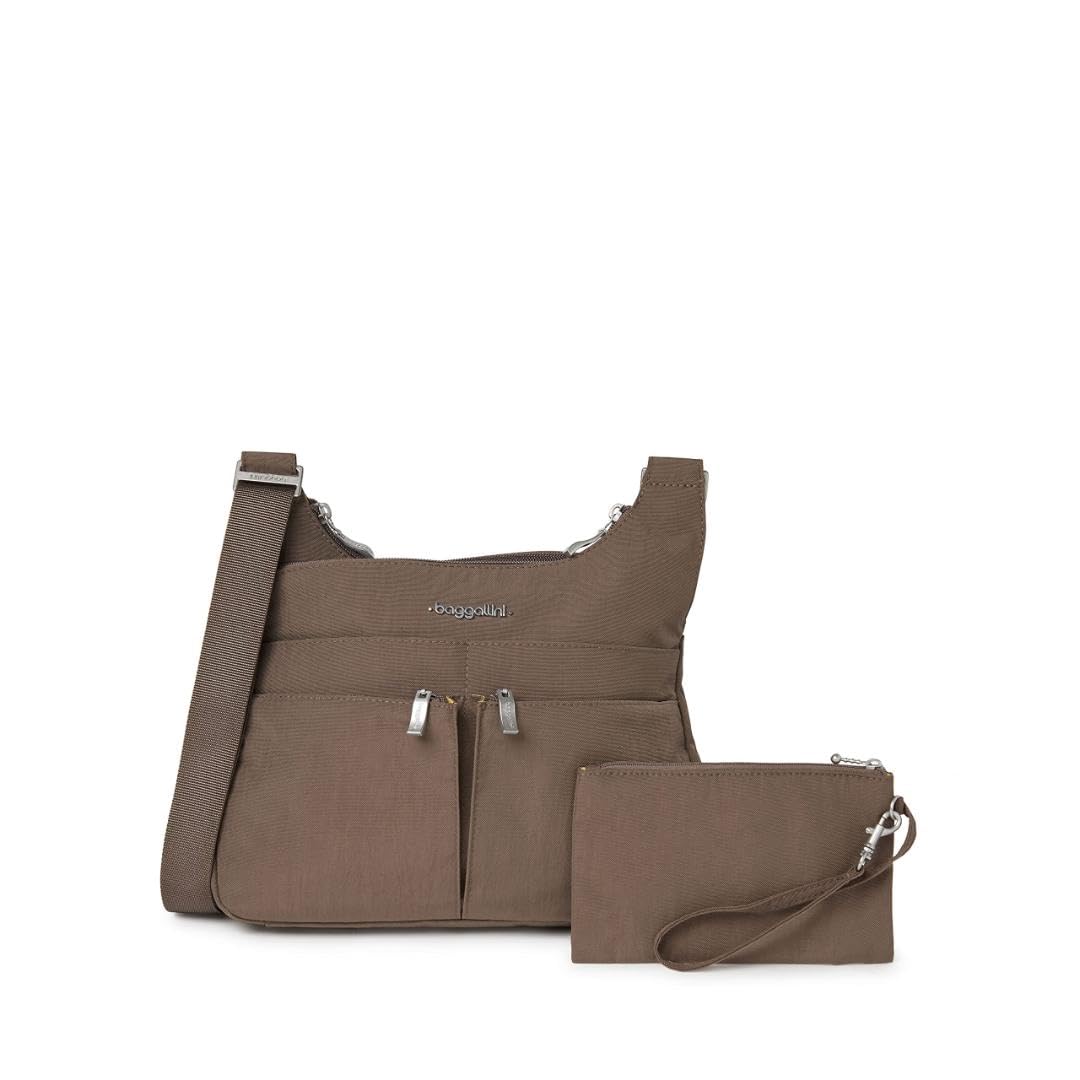 Baggallini Cross-Over-Crossbody-Tasche – leicht, wasserabweisend Portobello, Portobello
