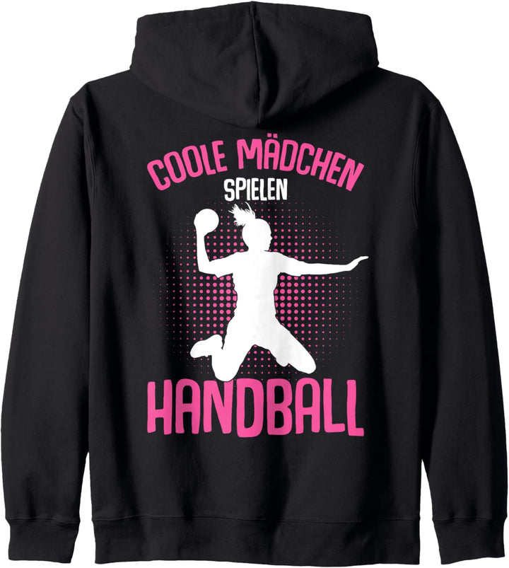 Coole Mädchen Spielen Handball Handballerin Kapuzenjacke