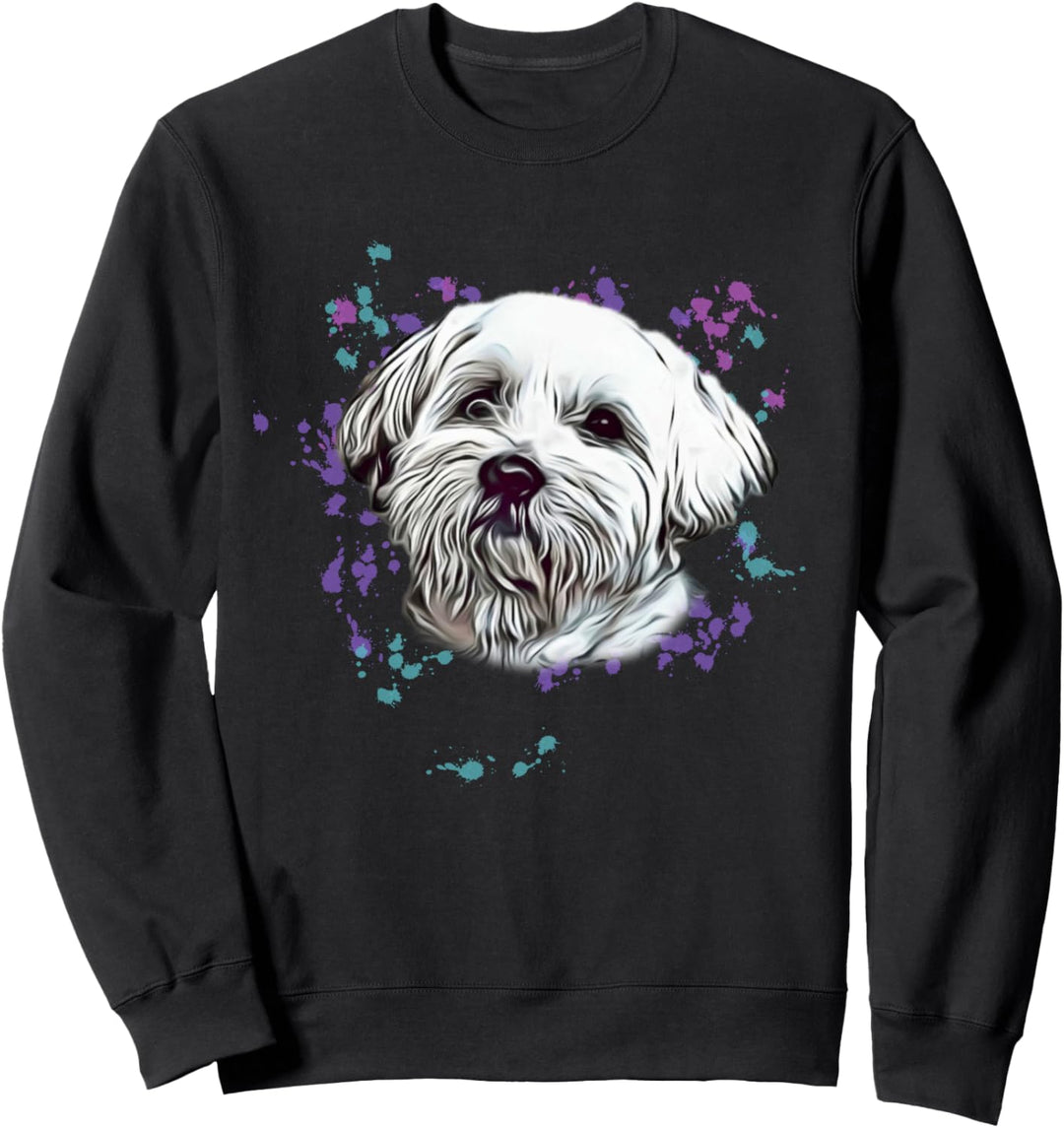 Malteser Hunde Mama Hundetrainerin lustiges Design Sweatshirt