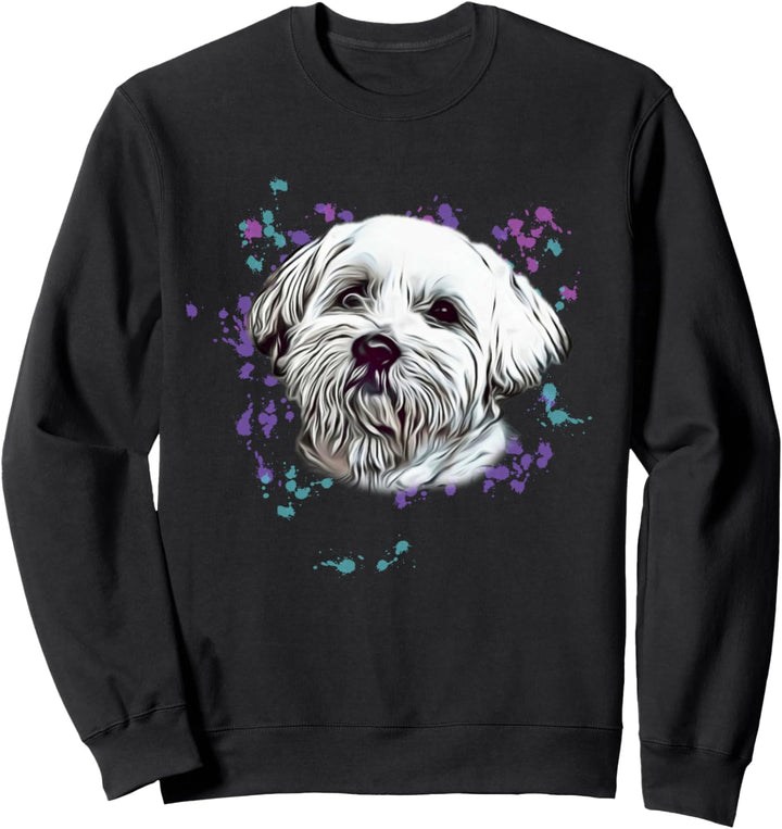 Malteser Hunde Mama Hundetrainerin lustiges Design Sweatshirt