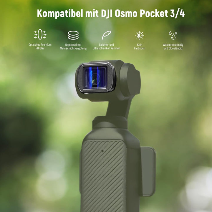 NEEWER Anamorphisches Objektiv, Blau, 1,2 x, kompatibel mit DJI Osmo Pocket 3 und Creator Combo, Kin