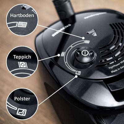 Siemens Staubsauger mit Beutel synchropower VS06B112A, Bodenstaubsauger, Hygiene-Filter, Bodendüse f