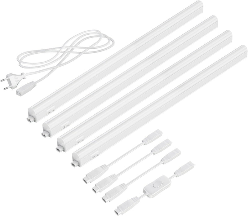 parlat LED Unterbau-Leuchten Rigel, je 57,3cm, mit Schalter, je 880lm, weiss, 4er Set 57,3cm / 880lm