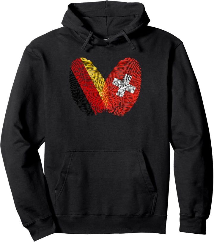 Fingerabdruck Schweizer Schweiz Pullover Hoodie