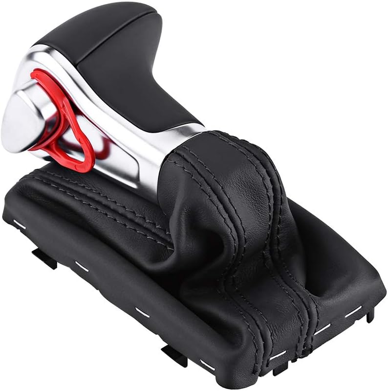 Yctze Shift Knob Gaitor Boot, 1 Stk. Schaltknauf Gaitor Boot Cover Schwarzes Leder für A5 A4L Q5 B8