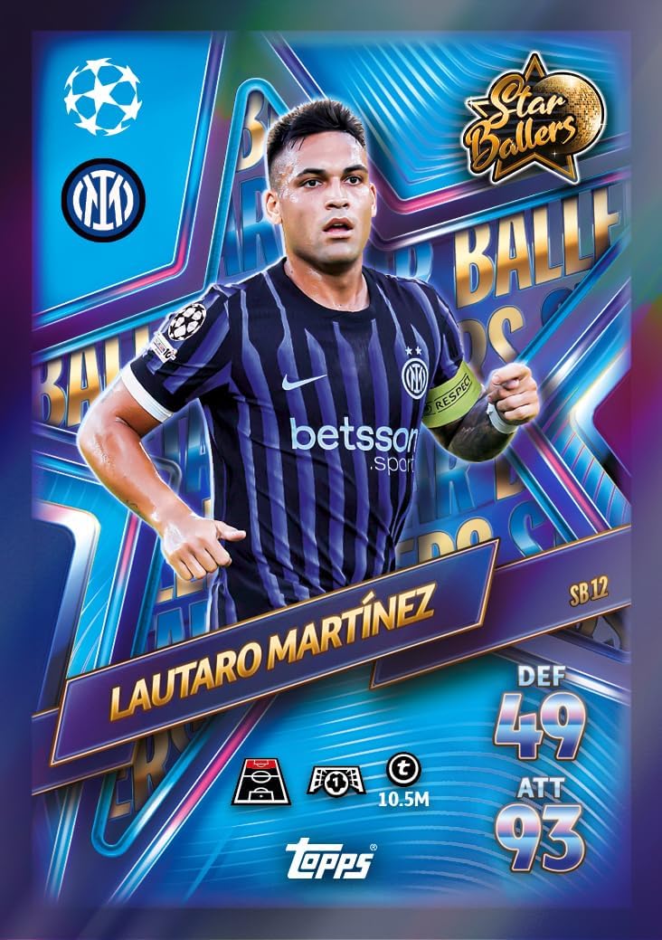 Topps UCC Match Attax 2025/26 - Update Eco Pack #2 - Star Ballers - enthält 41 Cards, darunter 16 Ex