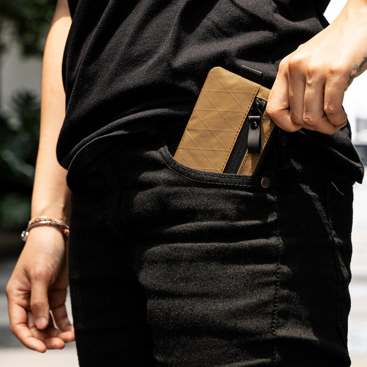 ALPAKA Zip Pouch X-Pac | Geldbörse Herren mit RFID-Schutz | Geld- & Kartenetui Braun, Braun