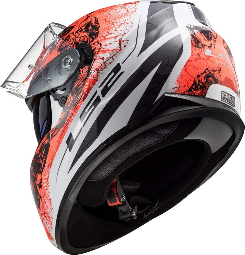 LS2 103205454XXS Motorradhelm Full Face FF320 Stream Evo, Unisex, Weiss/Orange, XXS XXS Weiss / Oran