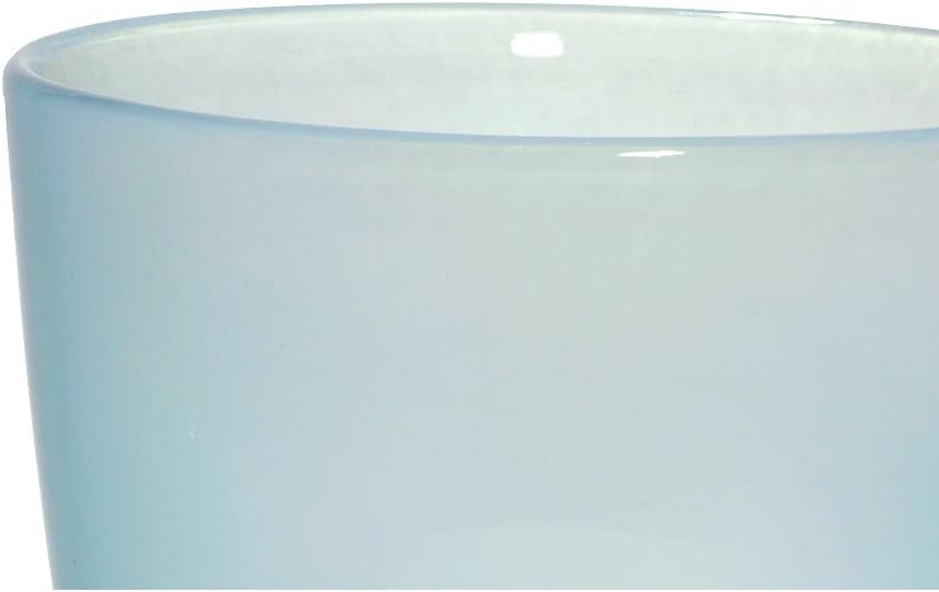 CRISTALICA Bouquet Vase Blumenvase Übertopf Colori Blau H 26 cm D 16 cm Handgeformt Mundgeblasenes G