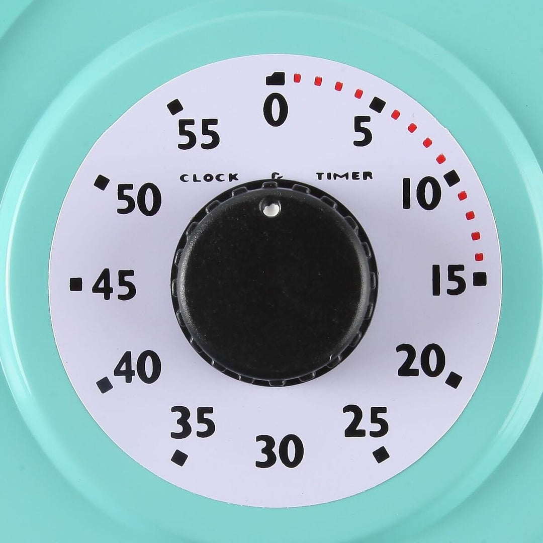 LilysHome Retro Küche Uhr mit Temperaturanzeige und Timer Türkis