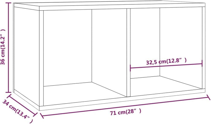 vidaXL Vinyl Aufbewahrungsbox mit 2 Fächern Box Aufbewahrung Kasten LP Schallplatten Sammlung Regal