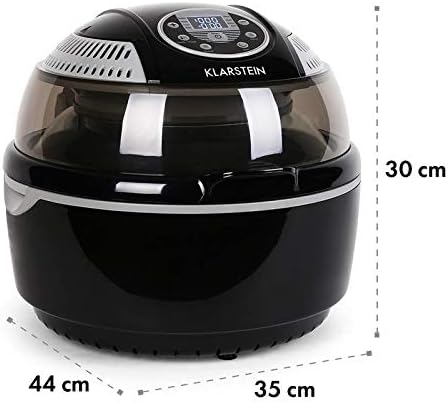 Klarstein VitAir Heissluftfritteuse Fritteuse, 1400 Watt, fett-frei Frittieren + Backen + Grillen +