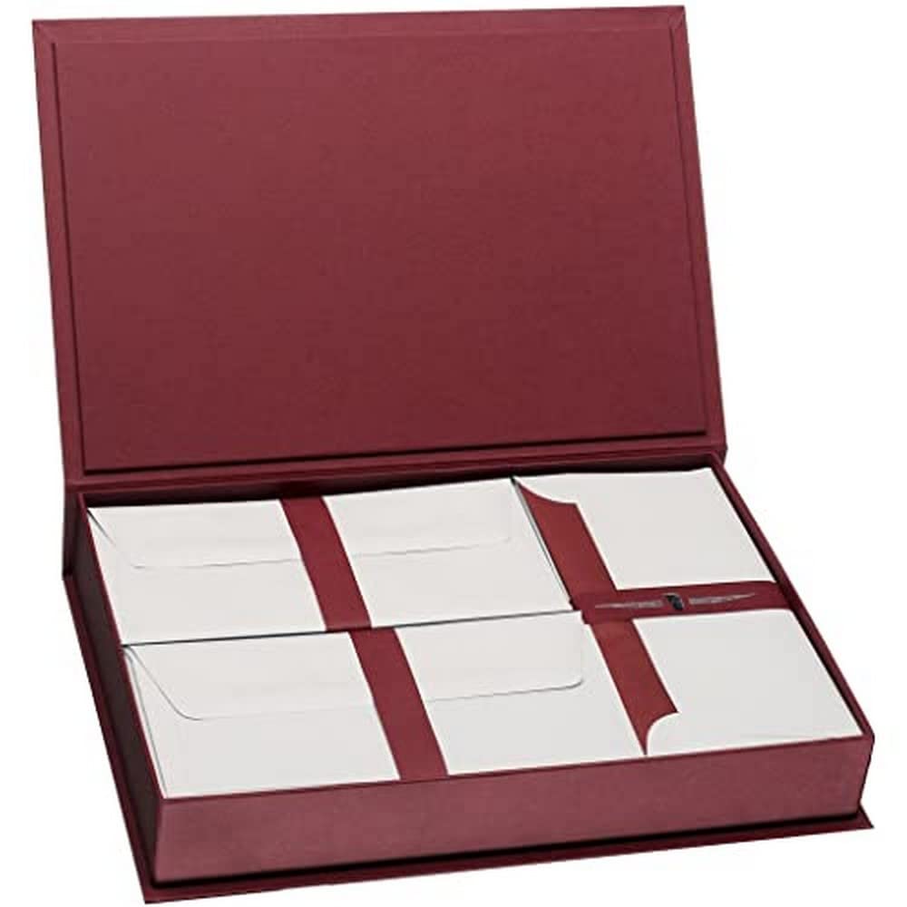 Rössler 1051831170 - Paper Royal - Briefpapierkassette, 40/10/50, A4/DL/DL, bordeaux/grau Briefkasse