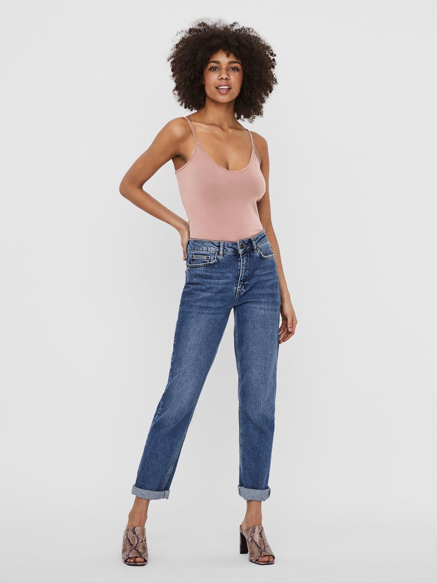 VERO MODA Damen Vmmaxi My Soft V Singlet Noos Top M Mehrfarbig (2x Insignia Blue, 1x Woodrose, 1x Sn