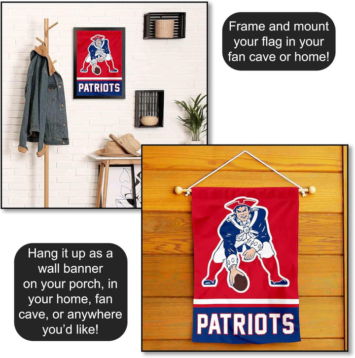 WinCraft New England Patriots Retro Pat Patriot Double Sided Garden Flag