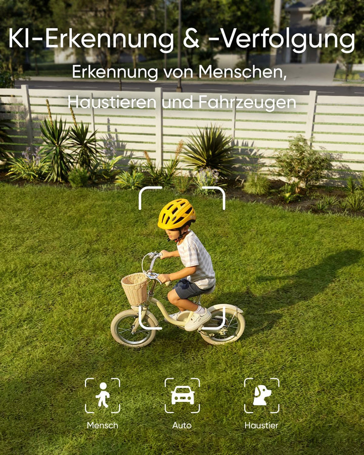 eufy Security Floodlight Camera E340, 360° Schwenk- & Neigefunkt., 24/7 Aufnahme, Dual-Band Wi-Fi, 2