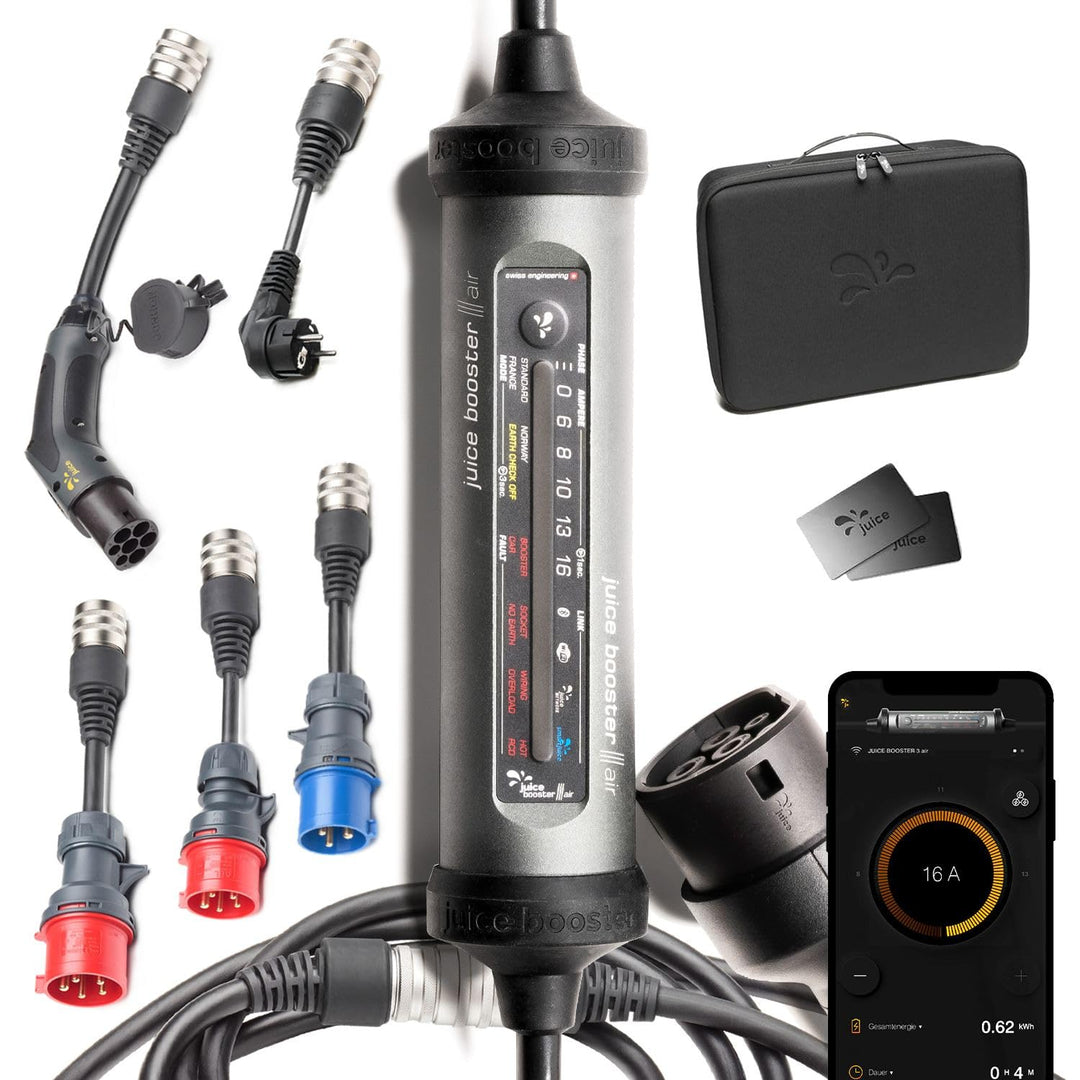 smartJuice Juice Booster 3 air - Typ 2 Ladekabel 11kW | Mobile Wallbox ohne Installation. Einfach an