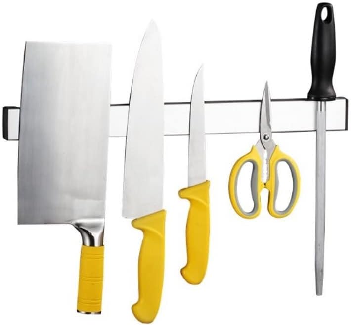 2er Set Magnetleiste selbstklebend 40cm - Messerleiste Edelstahl Ohne Bohren | Magnetschiene für Wer