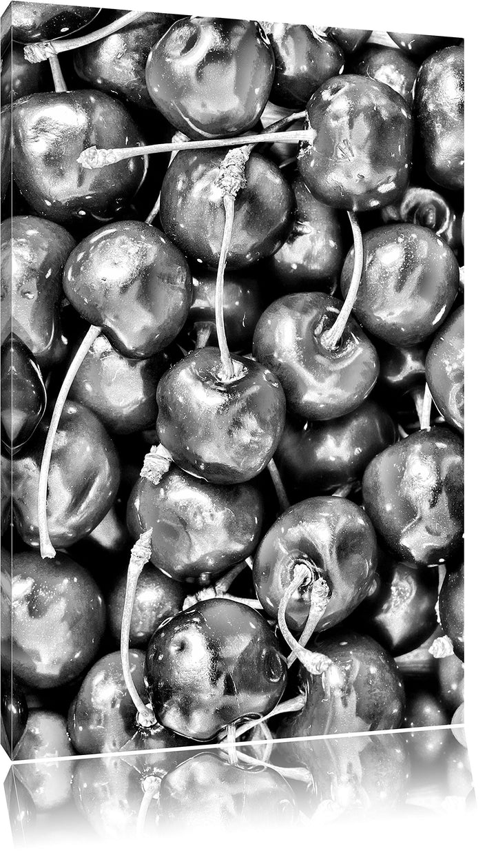 Pixxprint Cherry Kirschen Fruit / 100x70cm Leinwandbild bespannt auf Holzrahmen/Wandbild Kunstdruck