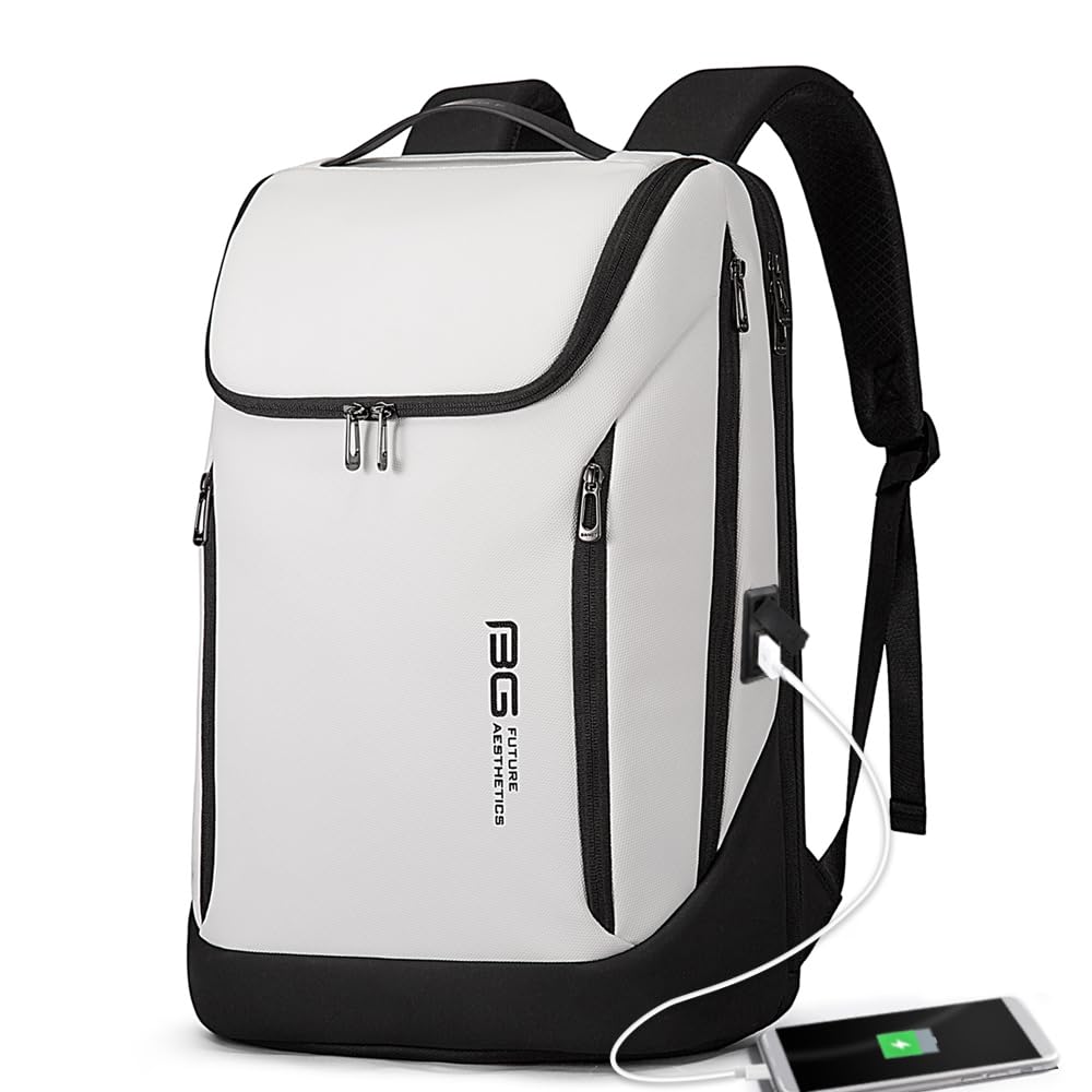 BANGE Business-Smart-Rucksack, wasserdicht, 39,6 cm (15,6 Zoll), Laptop-Rucksack mit USB-Ladeanschlu