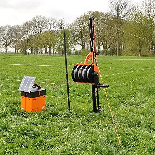 Gallagher SmartFence V2 Mobiler Weidezaun - Weidezaun komplettset mit 10 Pfählen, 4 Drähten und Hasp