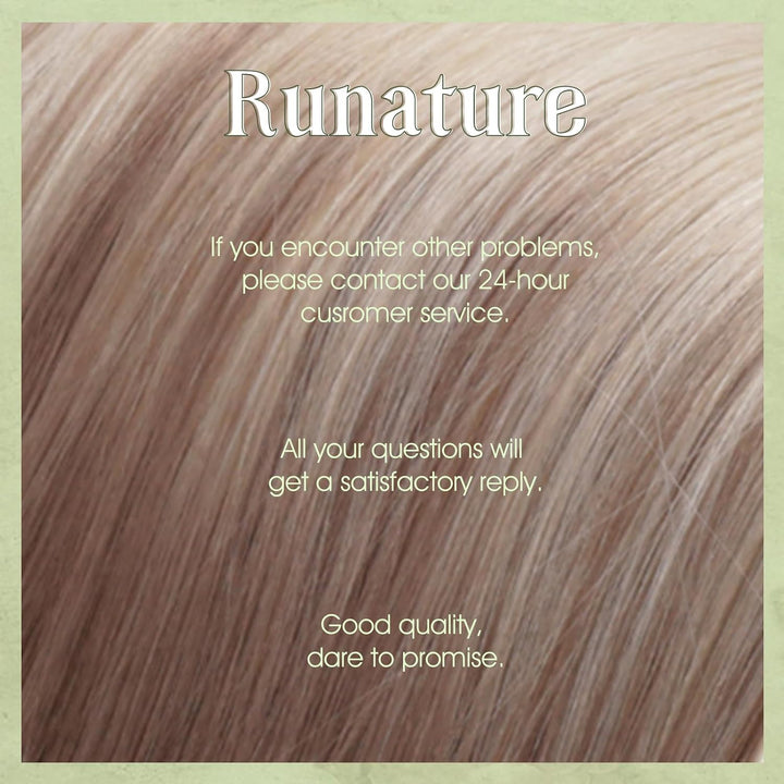 RUNATURE Extensions Micro Braun Ombre Echthaar Balayage Lang 55cm Micro Bead Hair Extensions Echthaa
