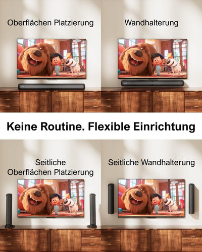 ULTIMEA 4.1-Kanal Soundbar für TV Geräte, mit Subwoofer, teilbare 2-in-1 Soundbar für Fernseher, Blu