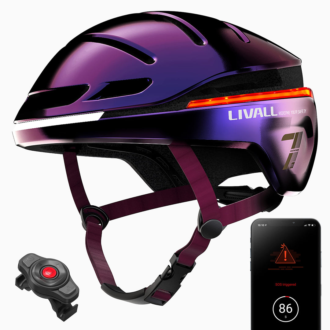LIVALL Evo21 Fahrradhelm Purple M 54 - 58 cm Single, Purple M 54 - 58 cm Single