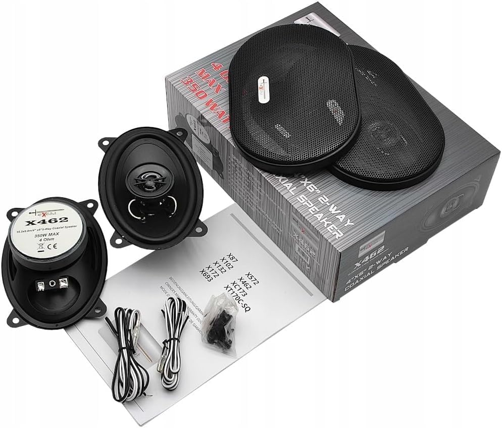 Excalibur X 462 4x6 Zoll 2-Wege Koaxial Lautsprecher Auto, mit 100W RMS Leistung, Set mit 2 Stück, i