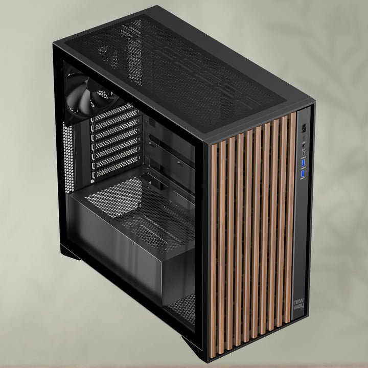 NEWWAY - 2024 Neu - NW1 PC-Gehäuse aus Holz - Mittlere Tower kompatibel mit ATX/Micro-ATX/ITX - Typ