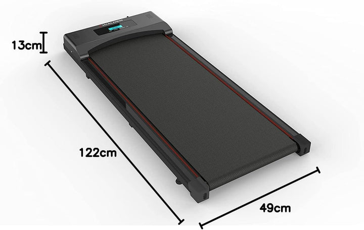 Elektrisches Laufband für Zuhause, Büro, Joggen, Laufen, ultraflach, schmal, Fitness, Workout, Walde