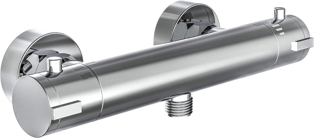 JOHO VC-3030-ABLAGE CP Duschset Regendusche, Chrom &amp; EISL CLAUDIO, Mischbatterie mit Thermostat, The