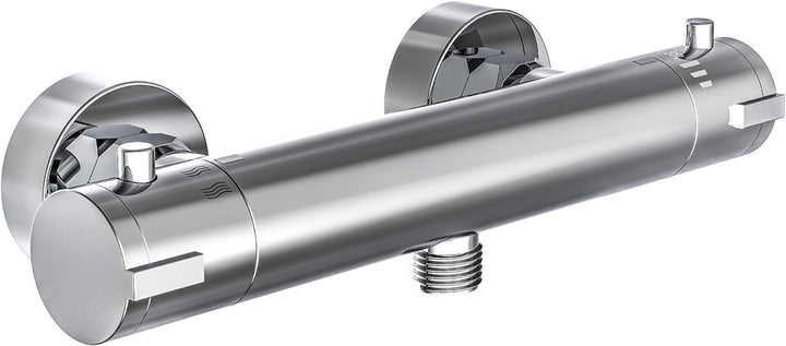 JOHO VC-3030-ABLAGE CP Duschset Regendusche, Chrom &amp; EISL CLAUDIO, Mischbatterie mit Thermostat, The
